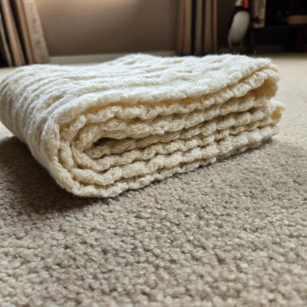 Aran Sweater Market Wool Cashmere Cable Scarf Thick